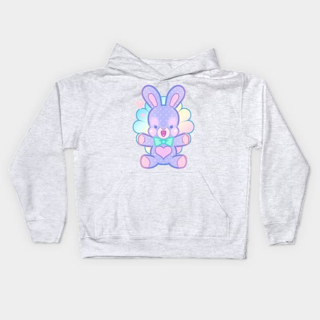 Bunny Fwend Kids Hoodie by gorillaprutt